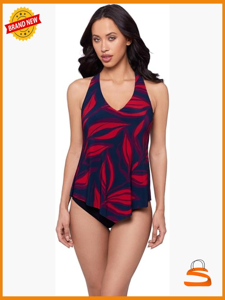 Magicsuit Women's Tankini Top Underwire Racerback Removable Cups High Stretch